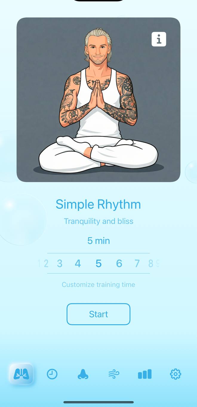 Simple Rhythm practice screen